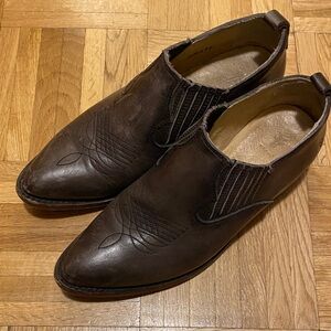 Frye Dark Brown Leather Billie Shootie